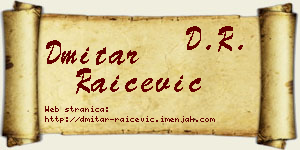 Dmitar Raičević vizit kartica